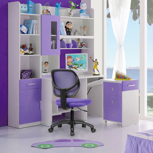Low-back Computer Task Office Desk Chair with Swivel Casters for Kids