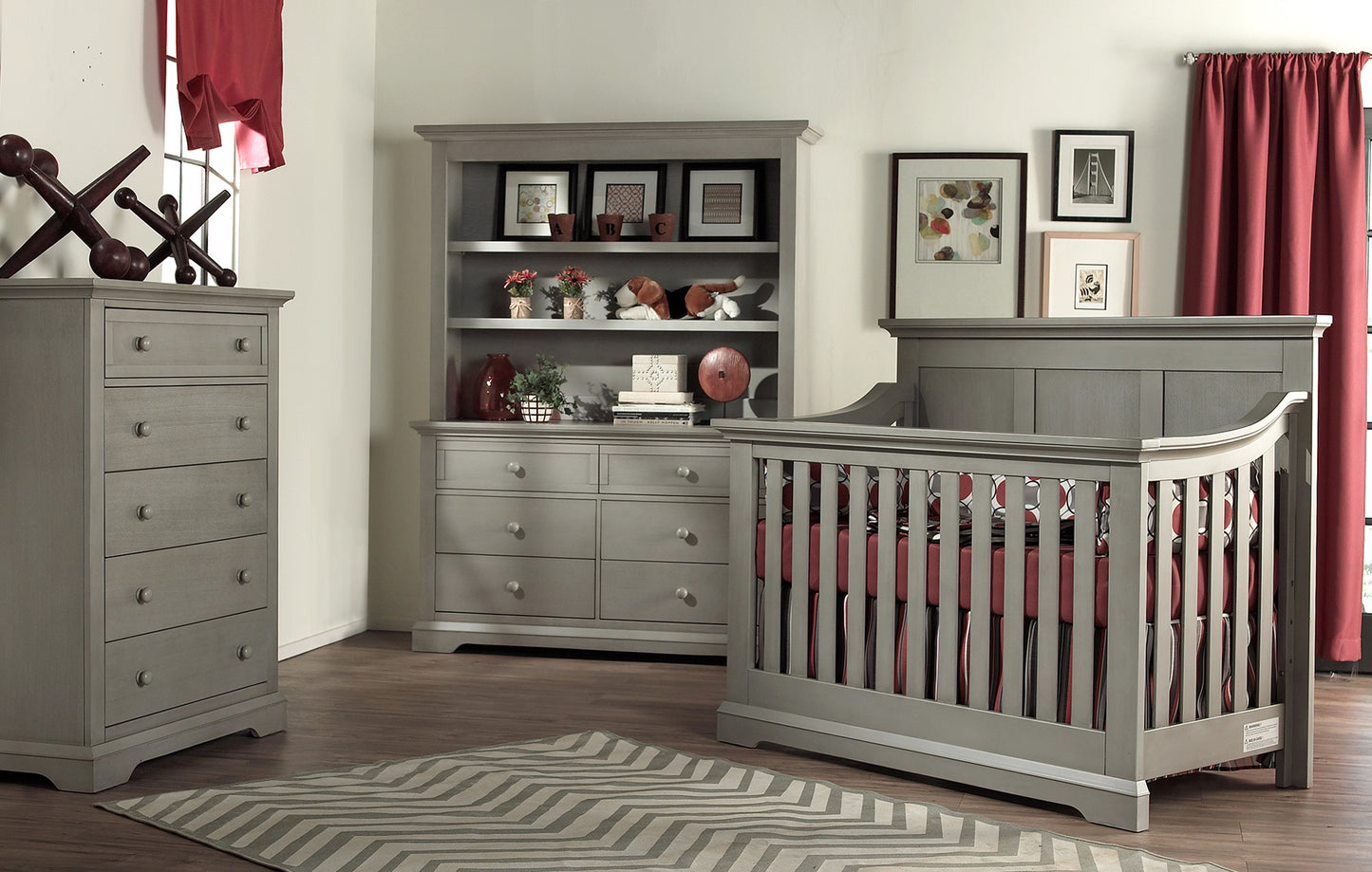 Jackson 4-in-1 Convertible Crib Ash Gray