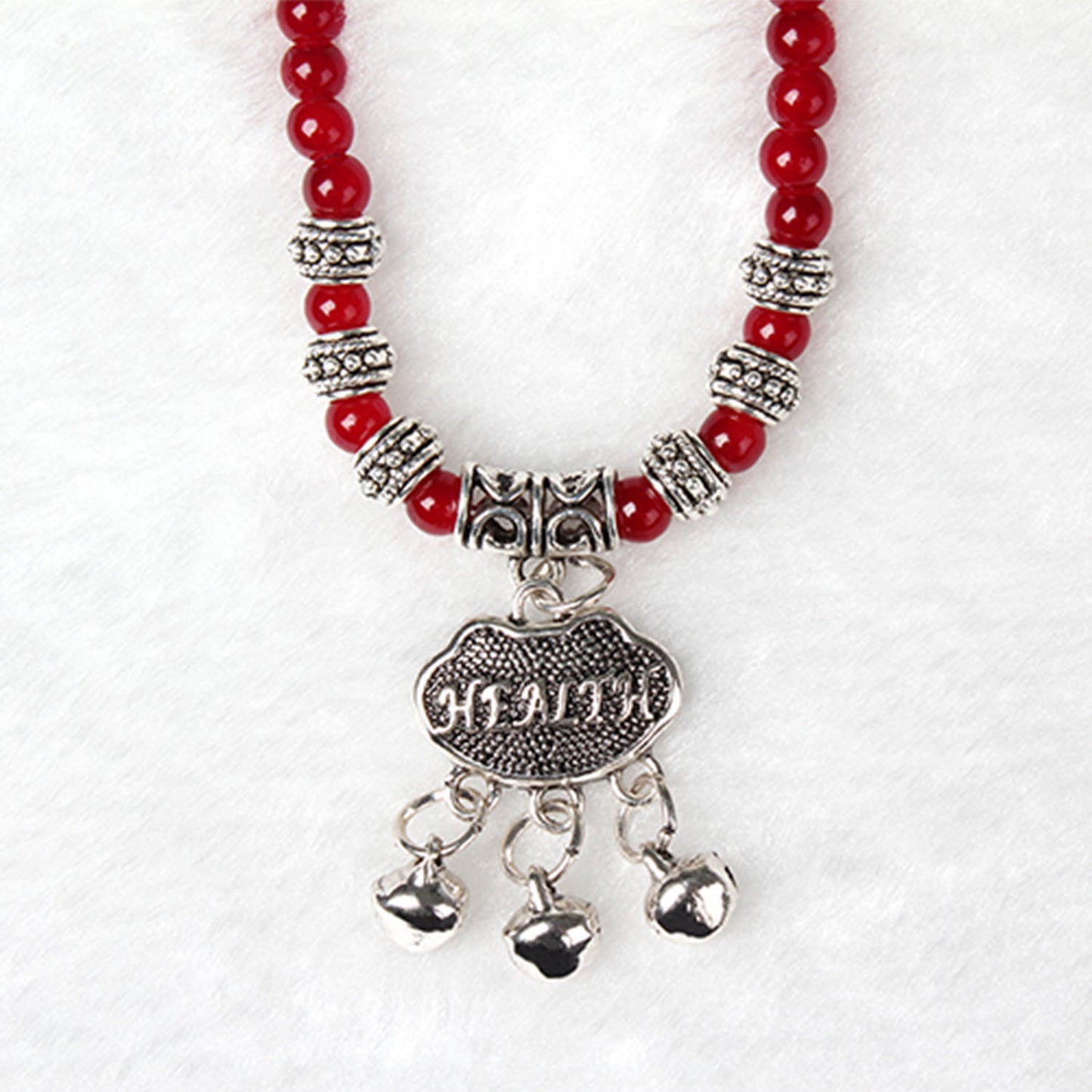 Red Agate Beaded Good Lock Bracelet