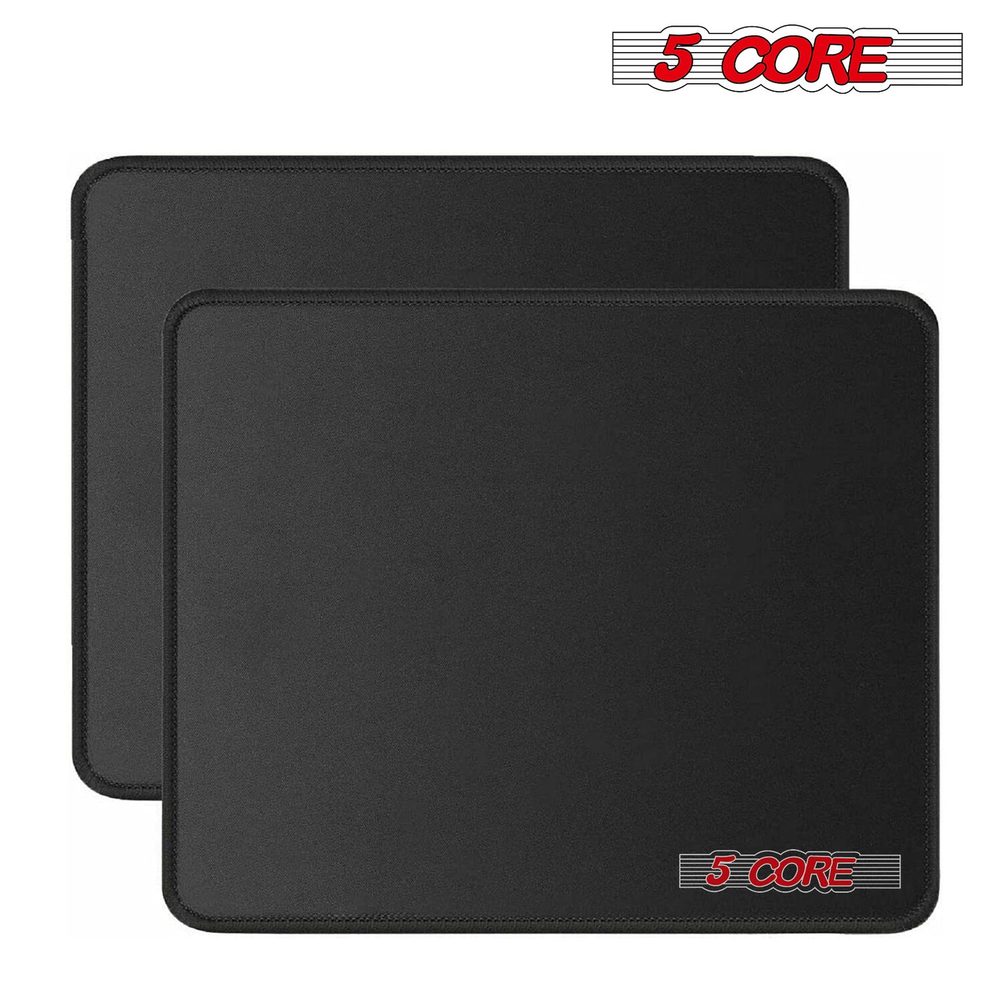 |2-Pack| Large Laptop PC Computer Notebook Gaming Mouse Pad Standard Size with Durable Stitched Edges and Non-Slip Rubber Base; High-Performance Optimized Anti Slip