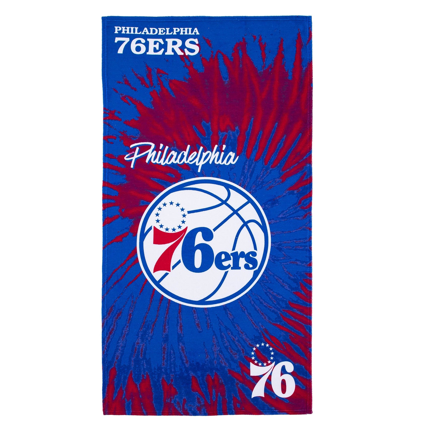 76ers OFFICIAL NBA "Psychedelic" Beach Towel; 30" x 60"