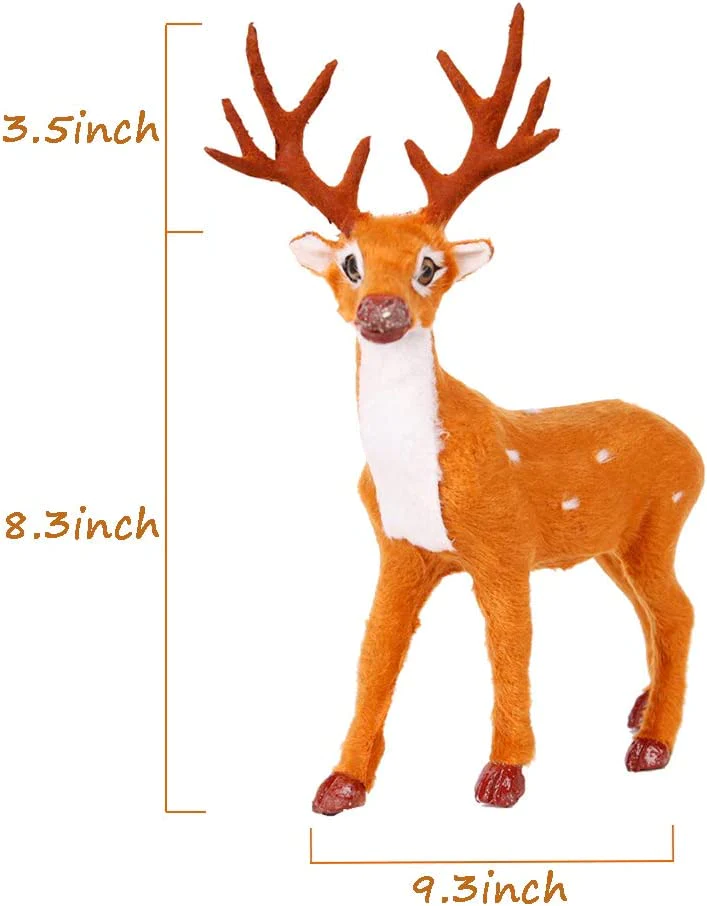 Santa's Reindeer Christmas Decoration, Simulation Christmas Reindeer for Home Festival Gift