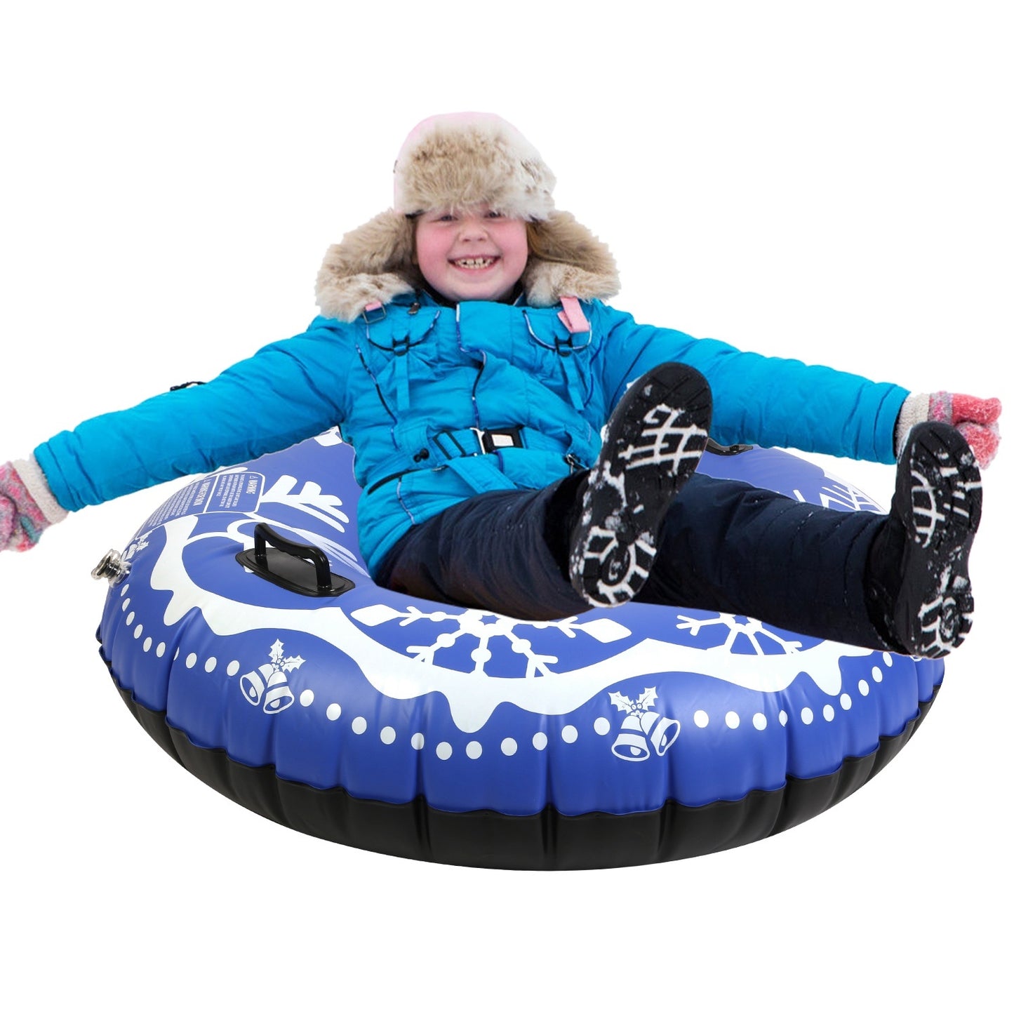 47in Inflatable Snow Tube Heavy Duty 0.6mm Thickness Winter Sled