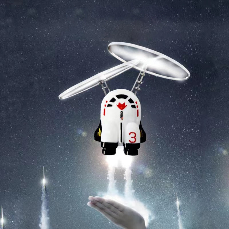 Creative Mini Astronaut Drone Cartoon Spaceman Flying Robot Toys with USB Charging Hand Control Helicopter Kids Gift