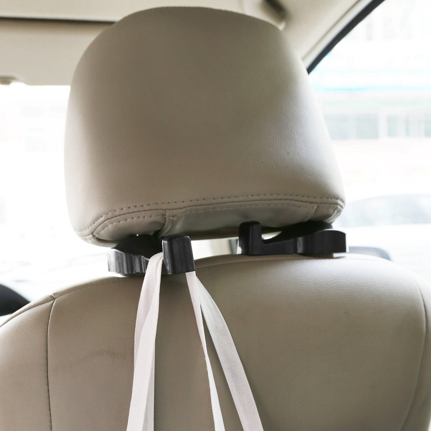 2Pcs Car Seat Headrest Hanger Car Headrest Hanging Hook For Bag Purse Cloth Grocery Organizer