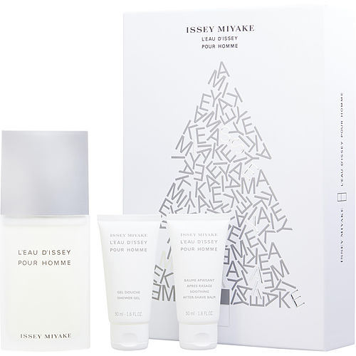 L'EAU D'ISSEY by Issey Miyake EDT SPRAY 4.2 OZ & AFTER SHAVE BALM 1.6 OZ & SHOWER GEL 1.6 OZ