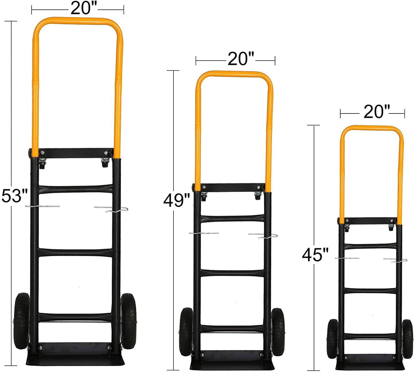 Bosonshop Convertible Hand Truck Dual Purpose 2 Wheel Dolly and 4 Wheel Push Cart with Swivel Wheels 330 Lbs