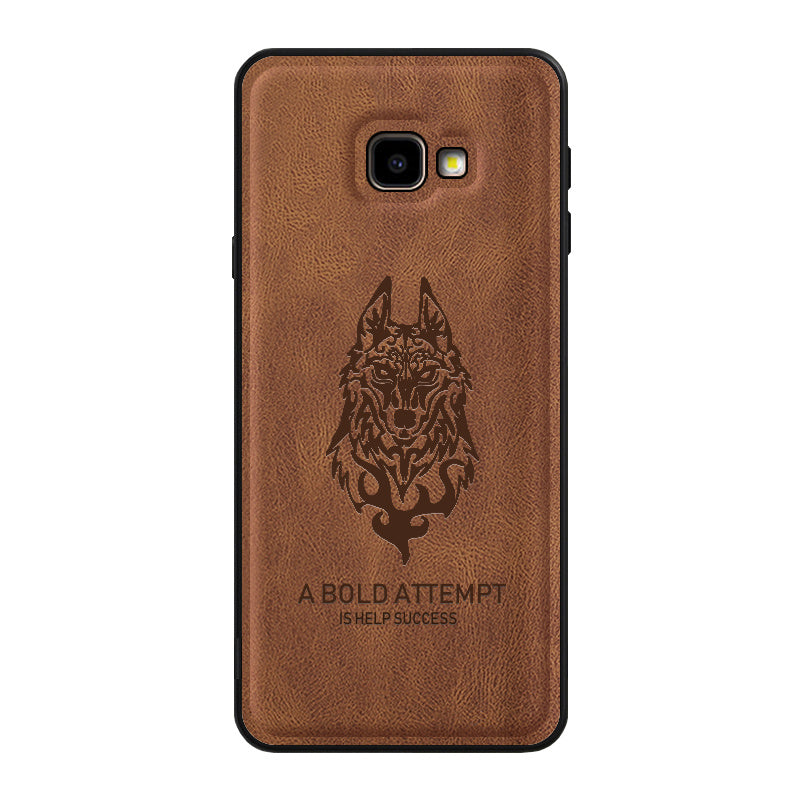 Case for Samsung Galaxy J4 Plus Phone Case Soft TPU Samsung Galaxy J4 Plus Phone Case(Samsung Galaxy J4 Plus-tiepi-wolf-hei)