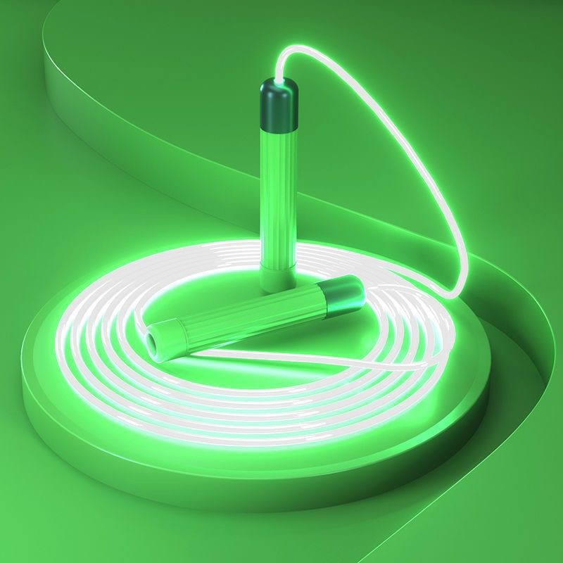 LED Glow-in-the-dark Jumping Rope; USB Chargeabe Luminous Jumping Rope For Men And Women; Home Fitness Workout Accessories