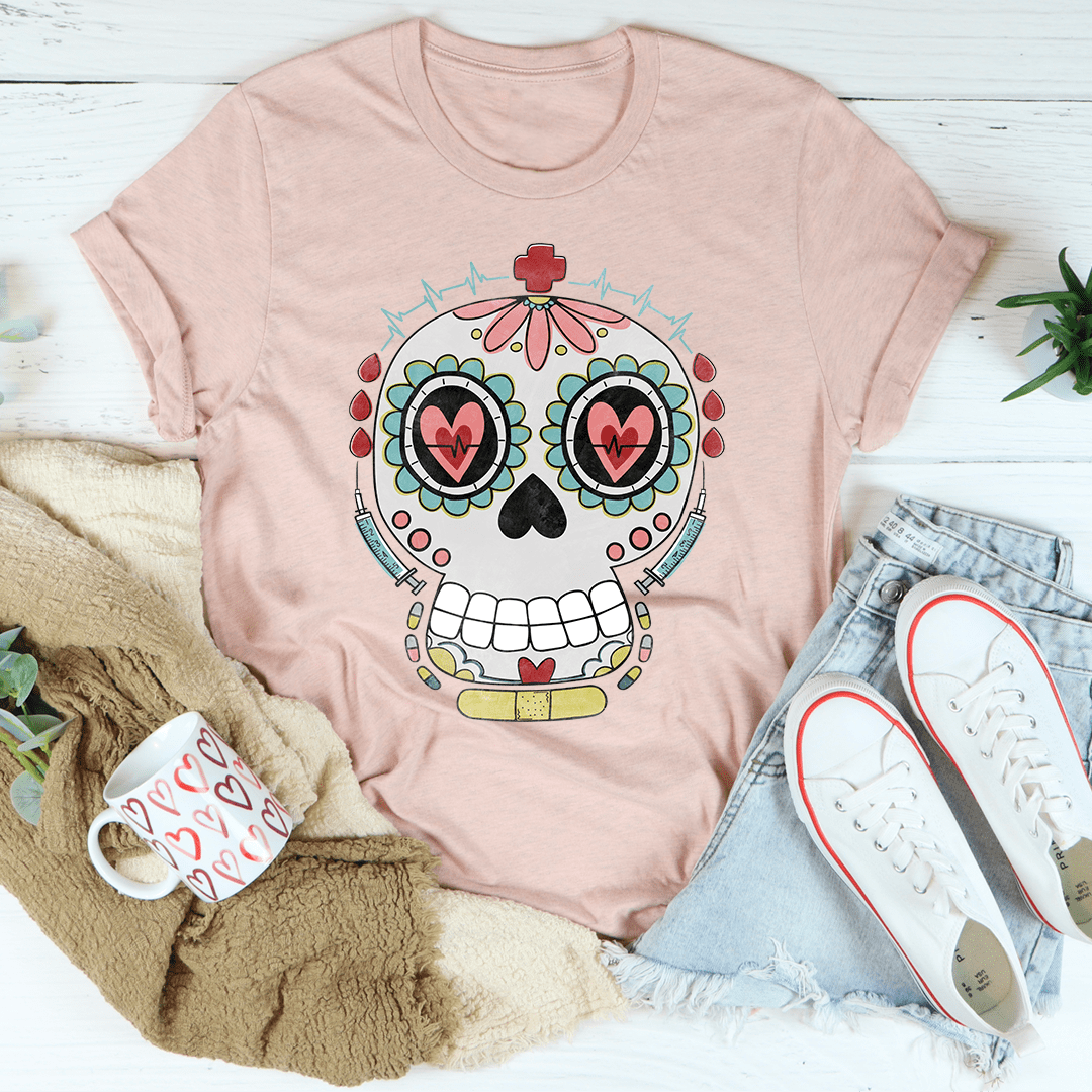 Nurse Sugar Skull T-Shirt