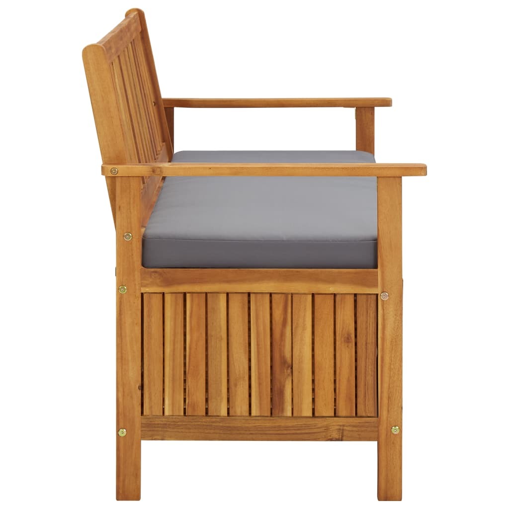 Garden Storage Bench 47.2" Solid Acacia Wood