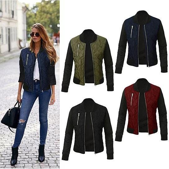 Chic Babe Bomber Jacket In Quilted Satin