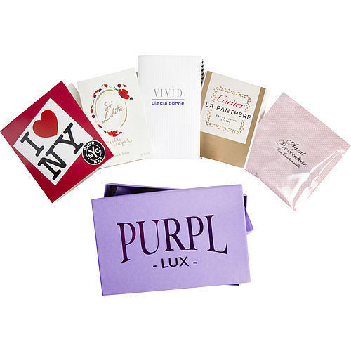 PURPL LUX SUBSCRIPTION BOX FOR WOMEN by $BOND NO. 9 I LOVE NY - $VIVID - $AGENT PROVOCATEUR EAU EMOTIONNELLE - $CARTIER LA PANTHERE LEGERE - $LOLITA LEMPICKA SI LOLITA