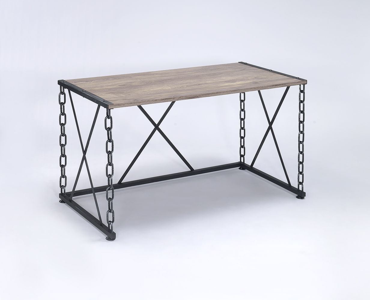 Jodie Desk in Rustic Oak & Antique Black