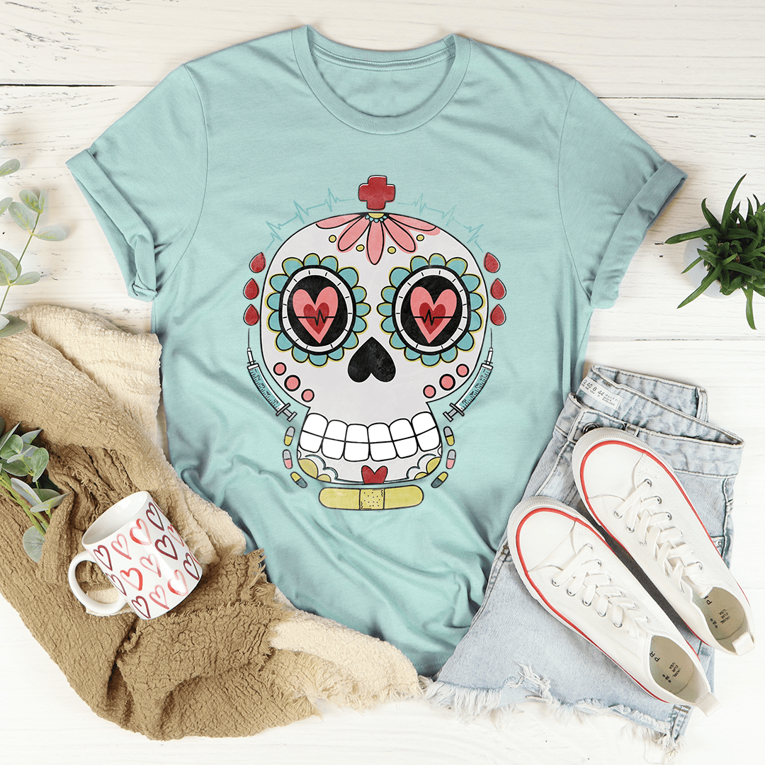 Nurse Sugar Skull T-Shirt