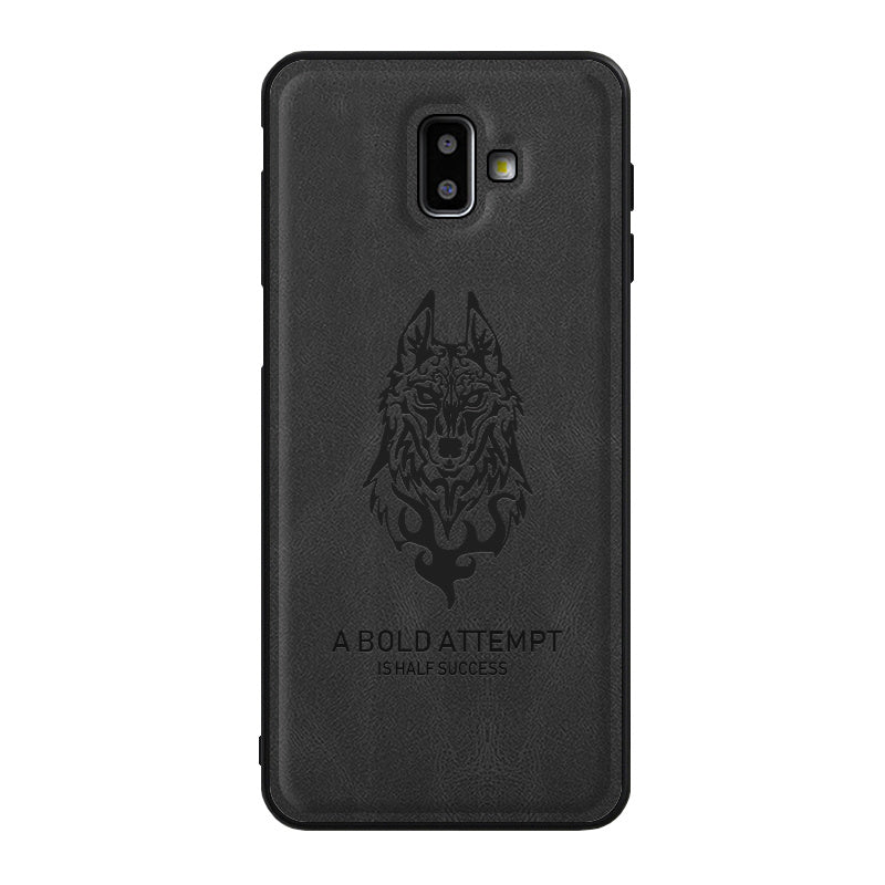 Case for Samsung Galaxy J6 Plus Phone Case Soft TPU Samsung Galaxy J6 Plus Phone Case(Samsung Galaxy J6 Plus-tiepi-wolf-hei)