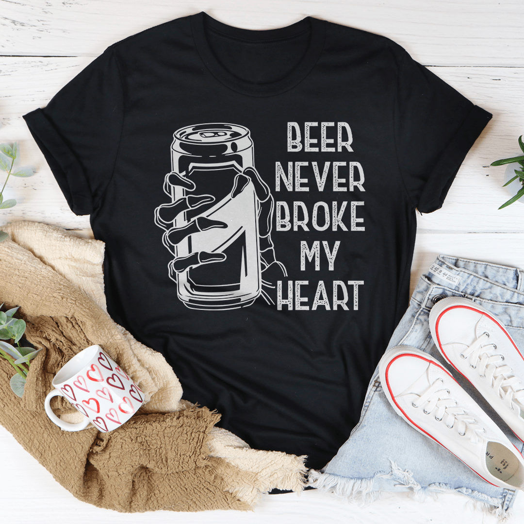 Beer Never Broke My Heart Skull T-Shirt