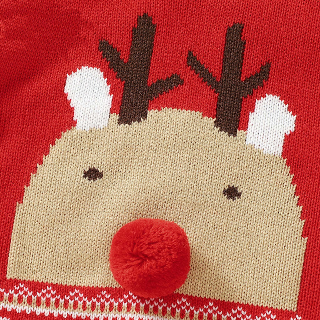 Baby Cute Christmas Elk Pattern Autumn Winter New Style Romper