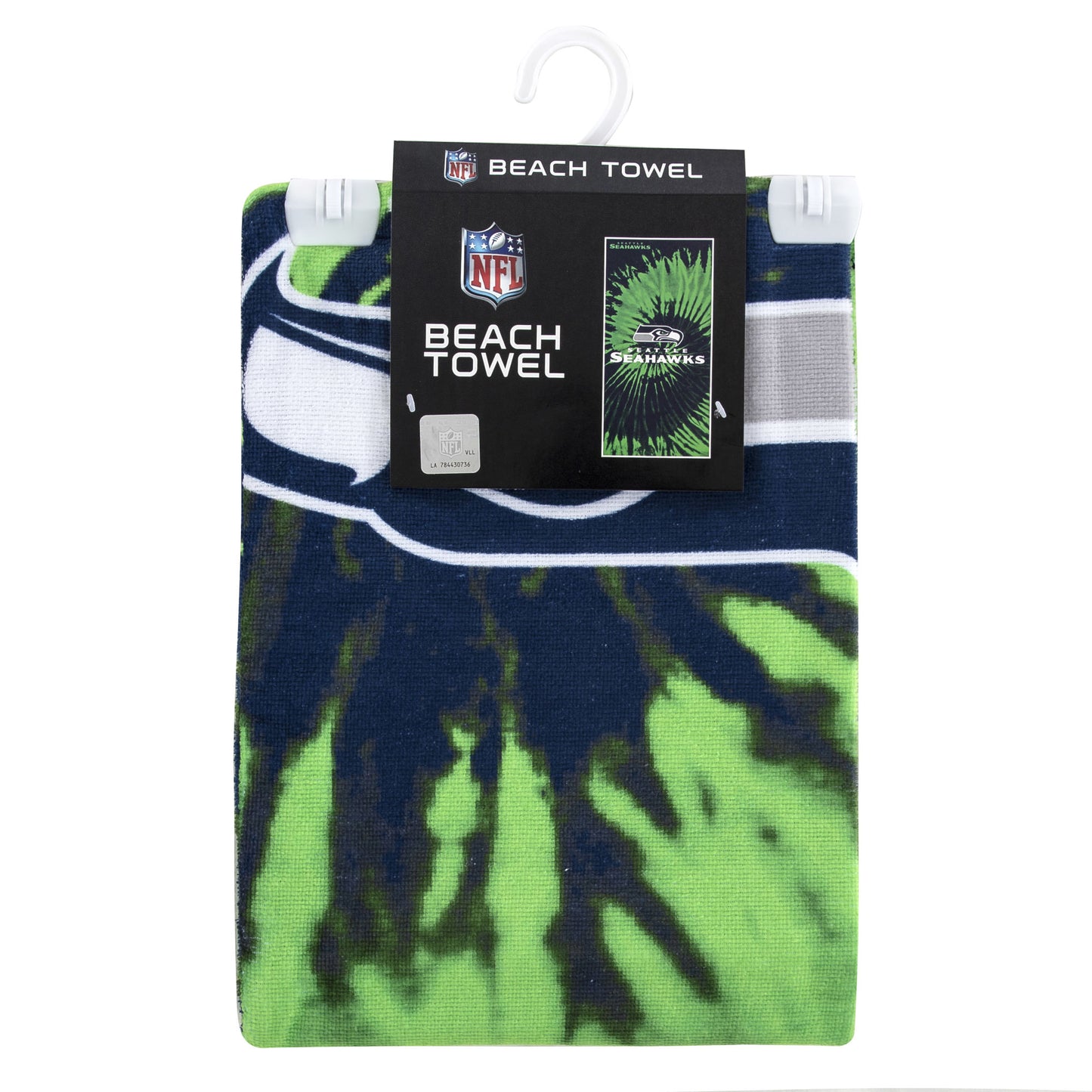 Seahawks OFFICIAL NFL "Psychedelic" Beach Towel; 30" x 60"