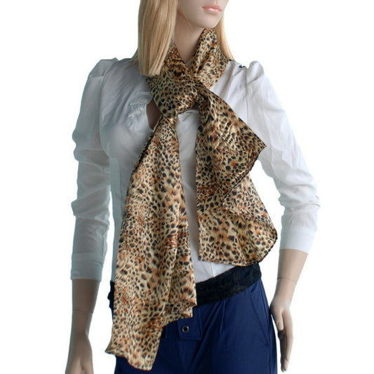 Blando Wild Leopard Color Funky Exquisitely Soft Silky Scarf/Wrap/Shawl(Small)