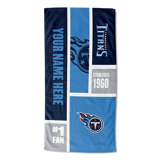 [Personalization Only] Titans Colorblock Personalized Beach Towel