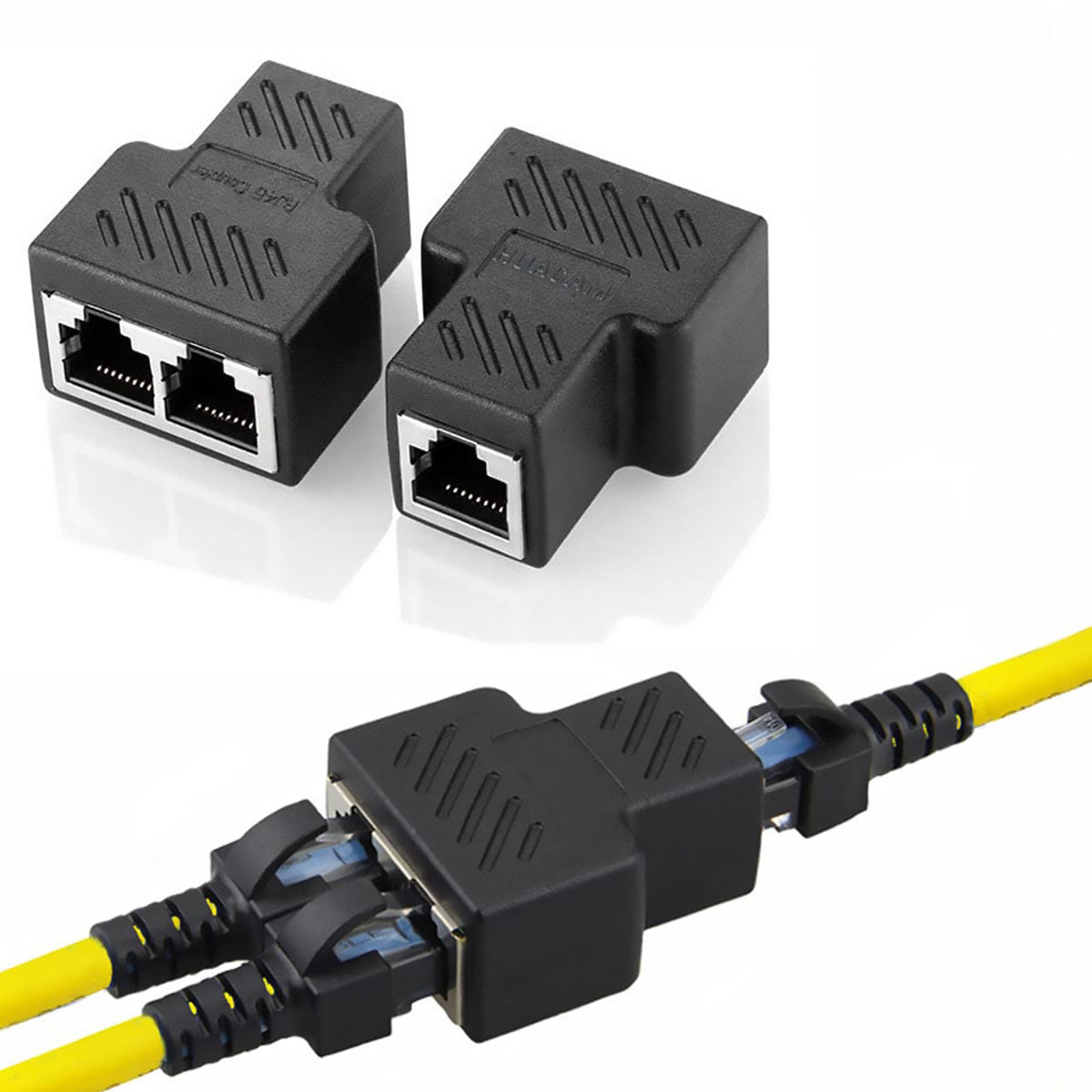 RJ45 Splitter Adapter; Aoiutrn USB 1 To 2 Network Connector Dual LAN Ethernet Socket 8P8C Extender Plug Cable For Cat5; Cat5e; Cat6; Cat7