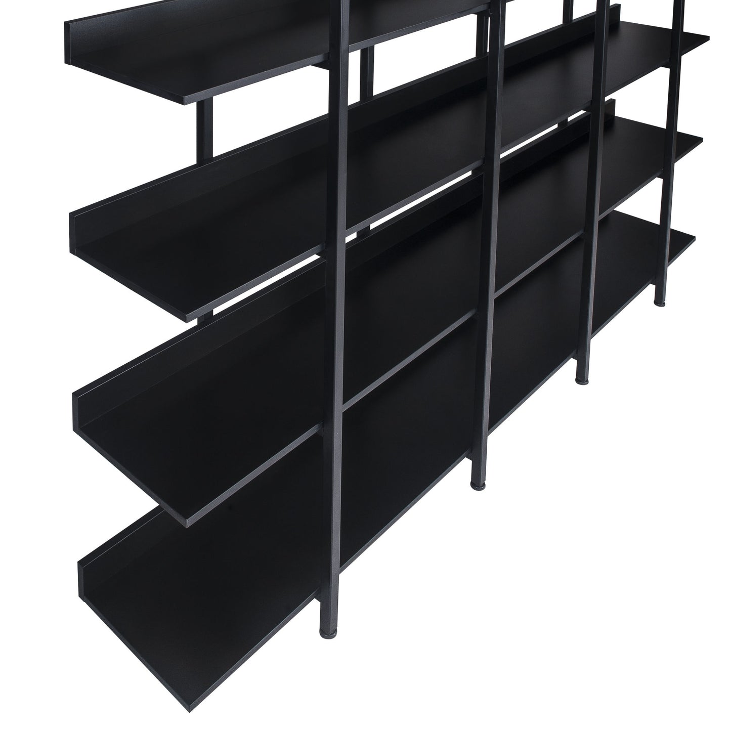 [VIDEO] 5 Tier Bookcase Home Office Open Bookshelf; Vintage Industrial Style Shelf with Metal Frame; MDF Board