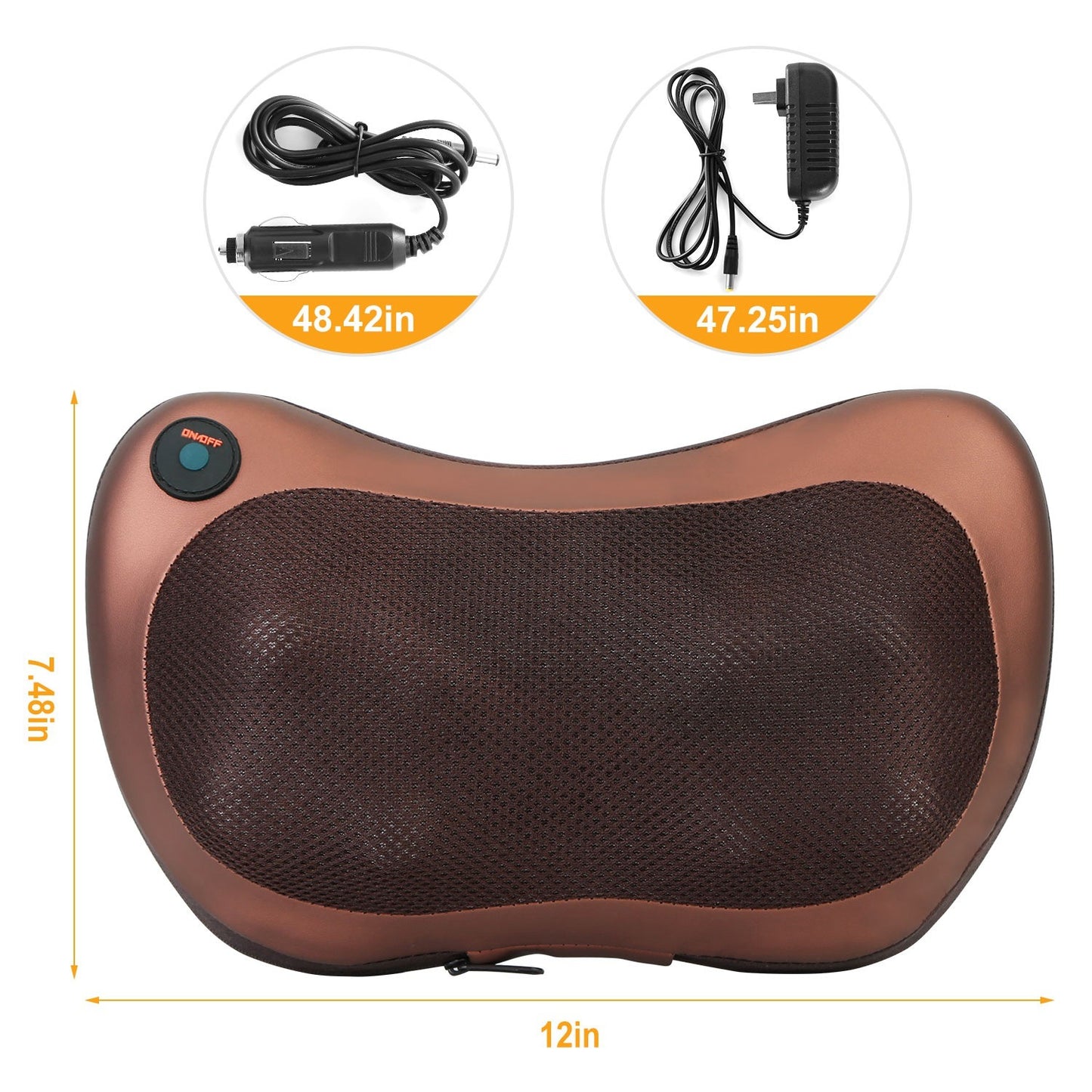 Back Neck Massage Pillow Thermotherapy Kneading Manipulation Massager Car Massage Pillow