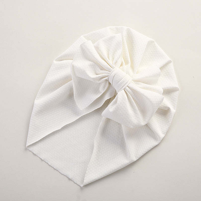 Baby Solid Color Ice Silk Fabric Big Bow Hats