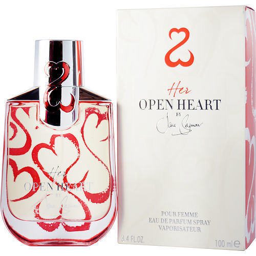 HER OPEN HEART by Jane Seymour EAU DE PARFUM SPRAY 3.4 OZ & JEWELRY ROLL