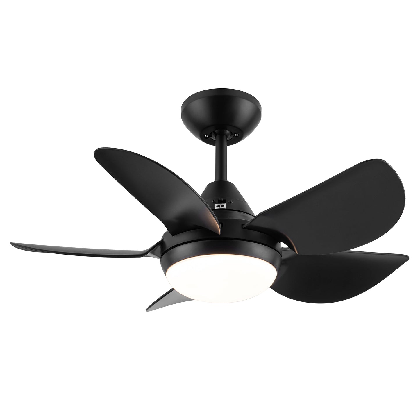 YUHAO Modern 30 in.Integrated LED Ceiling Fan With Matte Black Blades