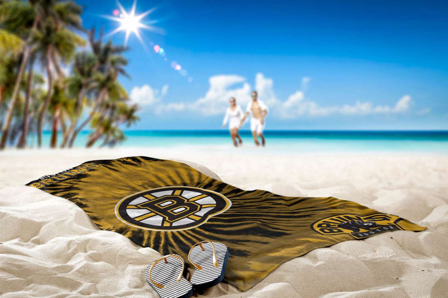 Bruins OFFICIAL NHL "Psychedelic" Beach Towel; 30" x 60"