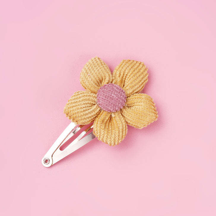 Girls Woolen Sunflower One Word Hair Clips Accessory