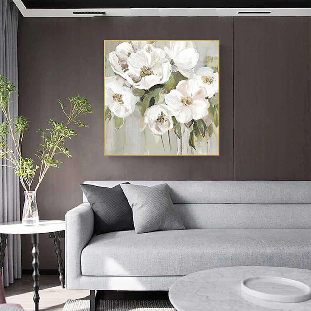 Hand Painted Oil Painting Wall Art Flower Modern Abstract Living Room Hallway Bedroom Luxurious Decorative Painting