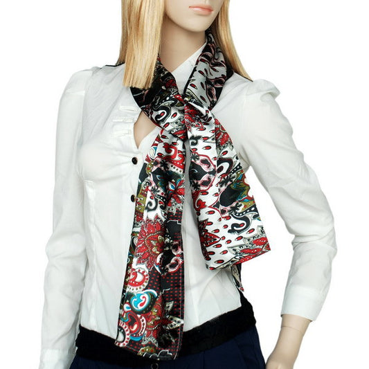 Blando Black & Blue Distinctive Stylish Paisley Pattern Fashion Soft Silky Scarf/Wrap/Shawl(Small)