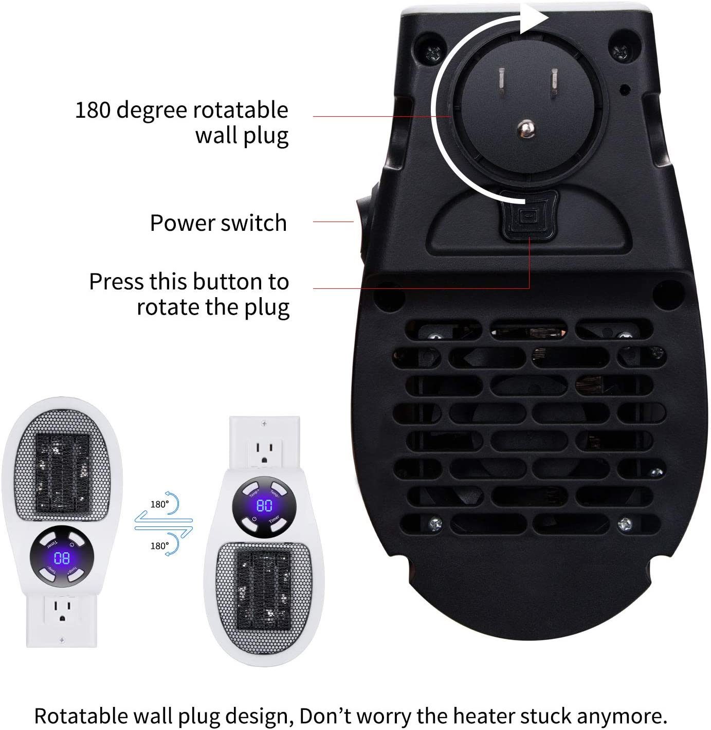 Personal Space Mini Heat Blaster With Remote Control