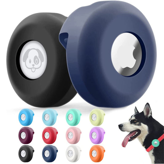 2pcs Silicone Airtag Case For Apple Cat Dog Collar Clip Cover Pet Anti-loss Locator Tracker Protective Sleeve Airtags Accessories